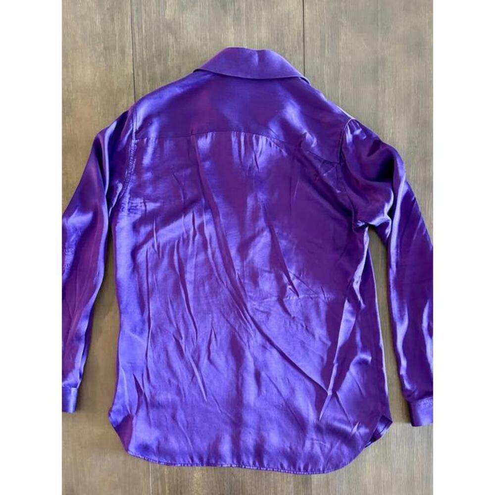 Women’s Silk Button-Up Shirt The Kooples Purple Size EU 1 (US XS/S) - Picture 2 of 11